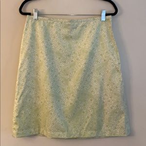 Brooks Brothers Light Green Paisley Skirt (Size10)